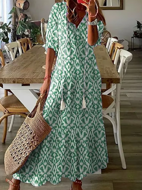 Valerie Printed Bohemian Dress