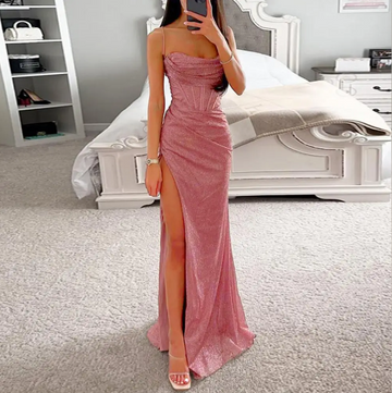 Julie Elegant High Slit Backless Dress